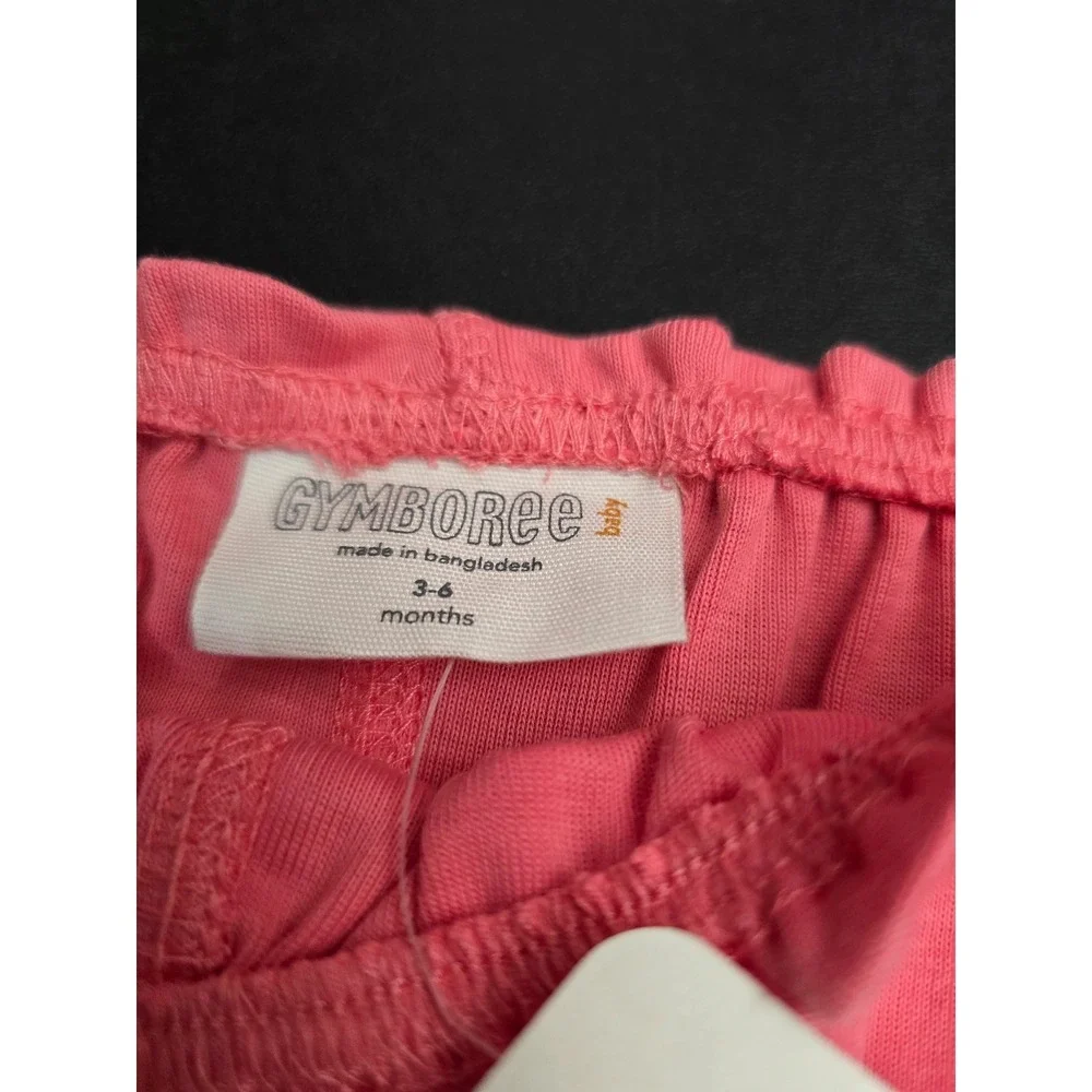 NWT Gymboree Baby Girls Coral Pink Paperbag Waist Capri Pants – 3-6M
